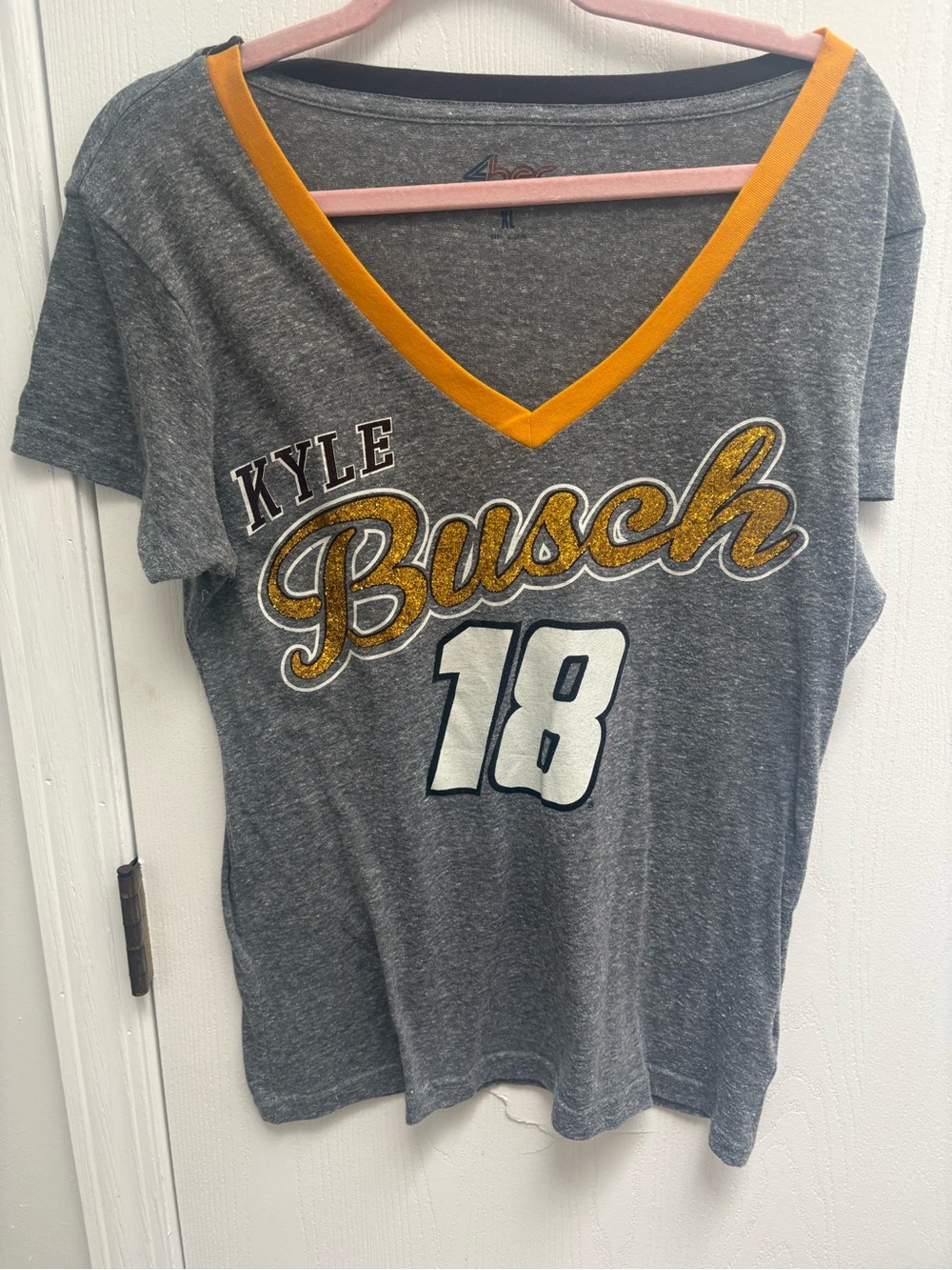 4her by Carl Banks Gray Logo Tee - Kyle Busch - NASCAR